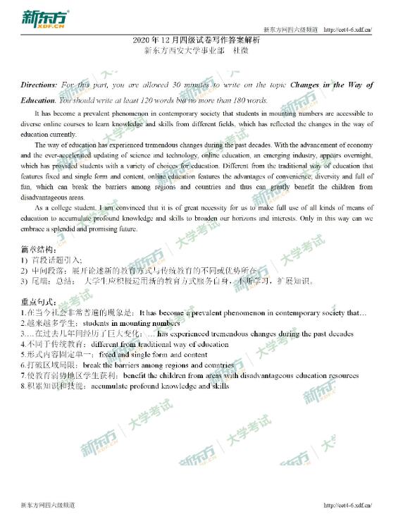 四级作文最新真题解析与备考策略